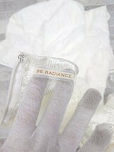 ◇ ◎ BE RADIANCE ビーラディエンス シャツ 刺? 膝下 ワンピース サイズF ホワイト レディース P_画像3