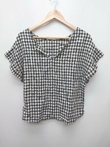 ◇ ◎ ●未使用● URBAN RESEARCH アーバンリサーチ スキッパー 半袖 カットソー サイズF ブラック ホワイト レディース P