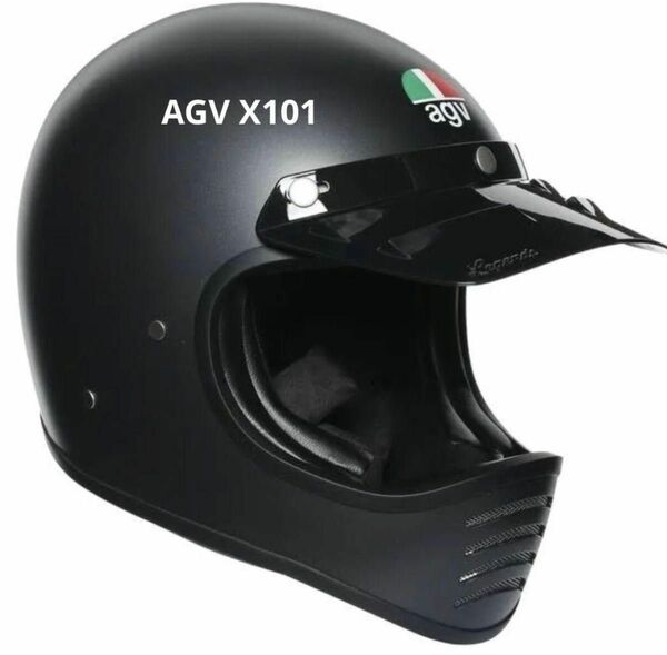 AGV X101 XL マットブラック　バイザー付　ヘルメット