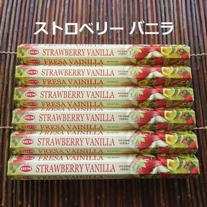 〓 新品 〓　お香　HEM ストロベリー バニラ 6箱セット　〓　Strawberry Vanilla