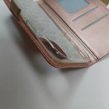 iPhone 11 Pro Max ケース ピンク 手帳型 小銭入れ ウォレット カード入れ ストラップ付 カバー スマホケース_画像6