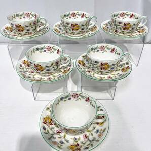 蘇さ(PEY158) 洋食器 MINTON ミントン カップ＆ソーサー６客 ハドンホール おまとめ 中古品 80サイズの画像1