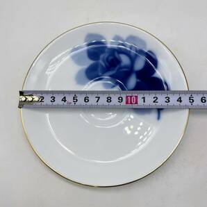 蘇さ(HaY193) 洋食器 大倉陶園 OKURA カップ＆ソーサー２客 ブルーローズ 箱付き 中古品 100サイズの画像3