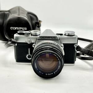 蘇さ(SlY59)　1円スタート！　OLYMPUS　OM-1　G.ZUIKO　AUTO-S　50mm　1:1.4　レンズ MF一眼レフカメラ　ストラップ付き　中古品　60サイズ