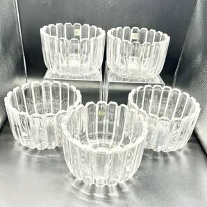 蘇さ(PEY154) 洋食器 HOYA CRYSTAL 保谷 クリスタル 皿 ボウル 5点セット 中古品 100サイズの画像1