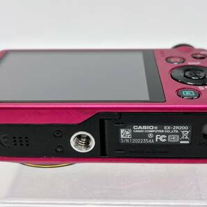 蘇や(FY1132) デジタルカメラ CASIO EXILIM EX-ZR200 ビビットピンク 本体 簡易動作確認済み 中古品 コンパクトサイズの画像7