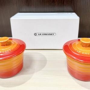 蘇さ(HaY177) ル・クルーゼ LE CREUSET ラムカン S 蓋、箱付き 中古品 60サイズの画像1