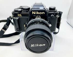 蘇さ(PMY59)　フィルムカメラ　Nikon　FA　ニコン　本体+レンズ　ブラック　簡易動作確認済み　中古品　60サイズ　