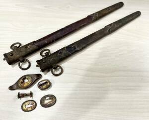 蘇さ(HaY185)　旧海軍　旧日本軍　指揮刀　短剣　鍔　鞘　中古品　60サイズ