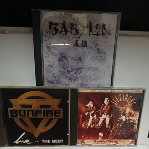 BABYLON A.D　JET CIRCUS「STEP ON IT」BONFIRE「LIVE...THE BEST」3枚セット　メロハー　L.A.METAL