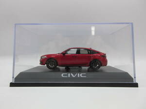 1/43 ホンダ 新型シビック CIVIC 2021年モデル　カラーサンプル ディーラー特注 ミニカー プレミアムクリスタルレッドメタリック