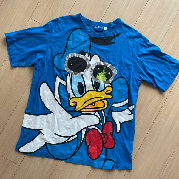 ディズニー 公式　ドナルドダック Tシャツ 半袖　L