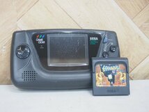 ☆【1K0417-11】 SEGA セガ GAME GEAR HGG-3210 COLUMNS ゲームソフト付 ジャンク_画像1