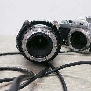 ☆【1H0412-4】 Nikon ニコン フィルムカメラ FM Medical-NIKKORC レンズ付き 1:5.6 f＝200mm 現状品の画像9