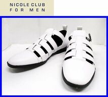 新作★25.5cm★\17600〓NICOLE CLUB FOR MENニコル〓グルカサンダルスニーカー_画像1