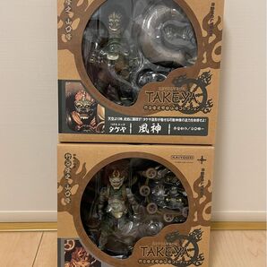 【新品・未使用】海洋堂 リボルテックタケヤ 竹谷隆之可動仏像コレクション 風神 + 雷神 2体セット