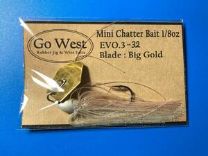 EVO.3-32 GoWest ミニチャターベイト 1/8oz (Big Gold Blade) 