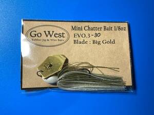 EVO.3-30 GoWest ミニチャターベイト 1/8oz (Big Gold Blade) 