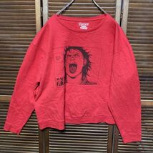 AFGQ 1スタ 赤 アニメ スウェット アキラ AKIRA 漫画 キャラ 90s 00s ビンテージ アメリカ 古着 ベール 卸 仕入れ_画像2