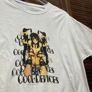 AGBU 1スタ 白 アニメ Tシャツ クールデバイシス COOL DEVICES 美少女 ピンナップガール - 90s 00s ビンテージ 古着 卸