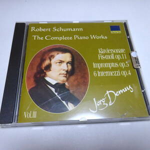 輸入盤/Nuova Era「シューマン：ピアノ独奏曲集3」デームス/ピアノ・ソナタ第1番/6つの間奏曲/Demus/Schumann
