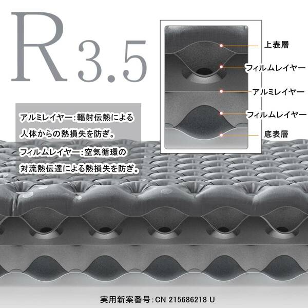 おすすめ ☆エアーマット アウトア -20°C使用可能 耐久性抜群 コンパクトデ