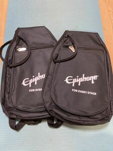 epiphone Epiphone electric guitar soft case LP SG Lespaul black black both shoulder back carrier unused goods 2 pieces set 