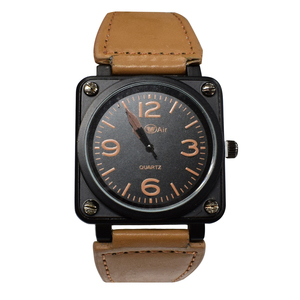 腕時計 Bel Ai OSD15S 角型コーティング クォーツ ブラック×キャメ
