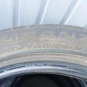 ☆215/45R17 87W BS ブリヂストン TURANZA T002 2020年製造 残り溝5～6㎜ 中古4本セット☆の画像6