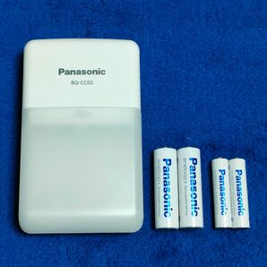 Panasonic 充電器 品番 BQ-CC02・エネループ 単3形 BK-3MCC、 単4形 BK-4MCC