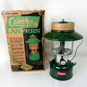 【美品】コールマンランタン228F　1964年10月　箱あり　Coleman　緑　ビンテージ　キャンプ　アウトドア　ガソリンランタン（K796）