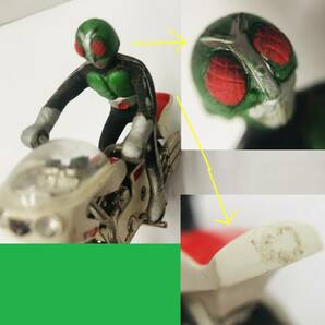 ジャンク 当時物 ポピー? ポピニカシリーズ? サイクロン号 仮面ライダー フィギュア vintage POPY masked Kamen Rider cycloneの画像8