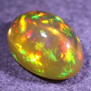 天然ファイアオパール メキシコ産 1.380ct 欧泊 裸石 宝石 ジュエリー 遊色 ファイヤーオパール 天然 墨西哥 loose jewelry fire opal