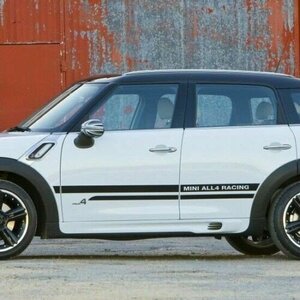 グラフィック デカール ステッカー 車体用 / BMW Mini ミニ クロスオーバー カントリーマン R60 / サイドストライプ ALL4レーシング