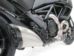 ZARD レーシング銀カーボンエンドS/Oマフラー Ducati Diavel 10-