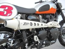 ZARD 公道仕様 ハイマウント フルエキマフラー TRIUMPH SCRAMBLER キャブ車_画像5