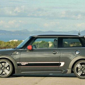 グラフィック デカール ステッカー 車体用 / BMW Mini ミニ クーパー R55 R56 R57 / サイド ストライプ ロッカー GP ストライプ