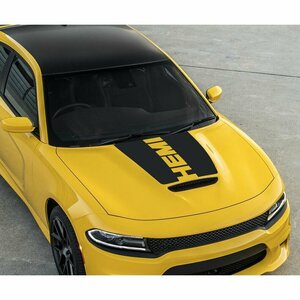 グラフィック デカール ステッカー 車体用 / ダッジ チャージャー 2015-2019 / HEMI ヘミ フード ボンネット デカール