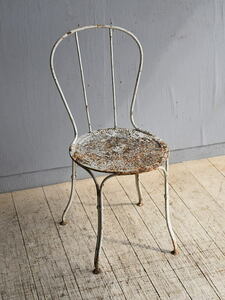  French antique iron garden chair gardening 9989
