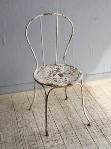 French antique iron garden chair gardening 9990