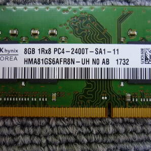 ■[返品返金可] SKhynix ノート用メモリ基板 PC4-2400T 8GB2枚 動作未確認 中古品 クリックポスト発送 ■の画像2