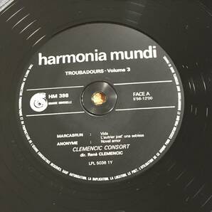 長岡鉄男 レコード漫談【トルバドゥール Vol.3のみ クレマンシック・コンソート】仏Harmonia Mundi HM396『録音良いし内容値打ちものだの画像5