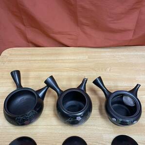 常滑焼 昭龍 石龍 玉光 急須 まとめて 3点 茶器 煎茶道具 茶道具 茶注 の画像3