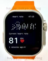 新品 Apple Watch Ultra2 代替品 2.19インチ 大画面 S9 スマートウォッチ 通話 音楽 多機能 健康 スポーツ 防水 血中酸素 android 血圧 _画像7