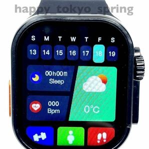 新品 Apple Watch Ultra2 代替品 2.19インチ 大画面 S9 スマートウォッチ 通話 音楽 多機能 健康 スポーツ 防水 血中酸素 android 血圧の画像6