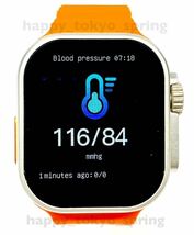 新品 Apple Watch Ultra2 代替品 2.19インチ 大画面 S9 スマートウォッチ 通話 音楽 多機能 健康 スポーツ 防水 血中酸素 android 血圧_画像8