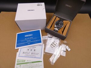 ★☆SEIKO /セイコーセレクション メンズソーラー腕時計 V157-0DR0 SBPX147 黒文字盤 箱・取説・予備コマ付き 中古美品☆★