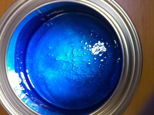 ●○２液型ウレタン塗料 ブルーメタリック 1Lセット○バイク自動車塗装(10:1タイプ)補修ペイントペンキ●