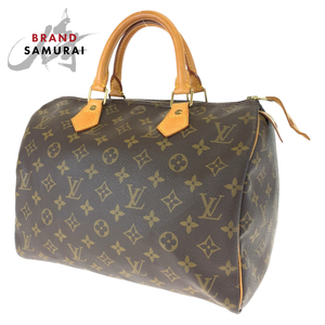 美品 LOUIS VUITTON ルイヴィトン モノグラム スピーディ30 ブラウン 茶 ゴールド金具 PVC M41526 ボストンバッグ レディース 405498