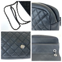 美品 CHANEL シャネル マトラッセ ココマーク ターンロック ブラック 黒 キャビアスキン 1794**** ショルダーバッグ 2way 405570_画像6